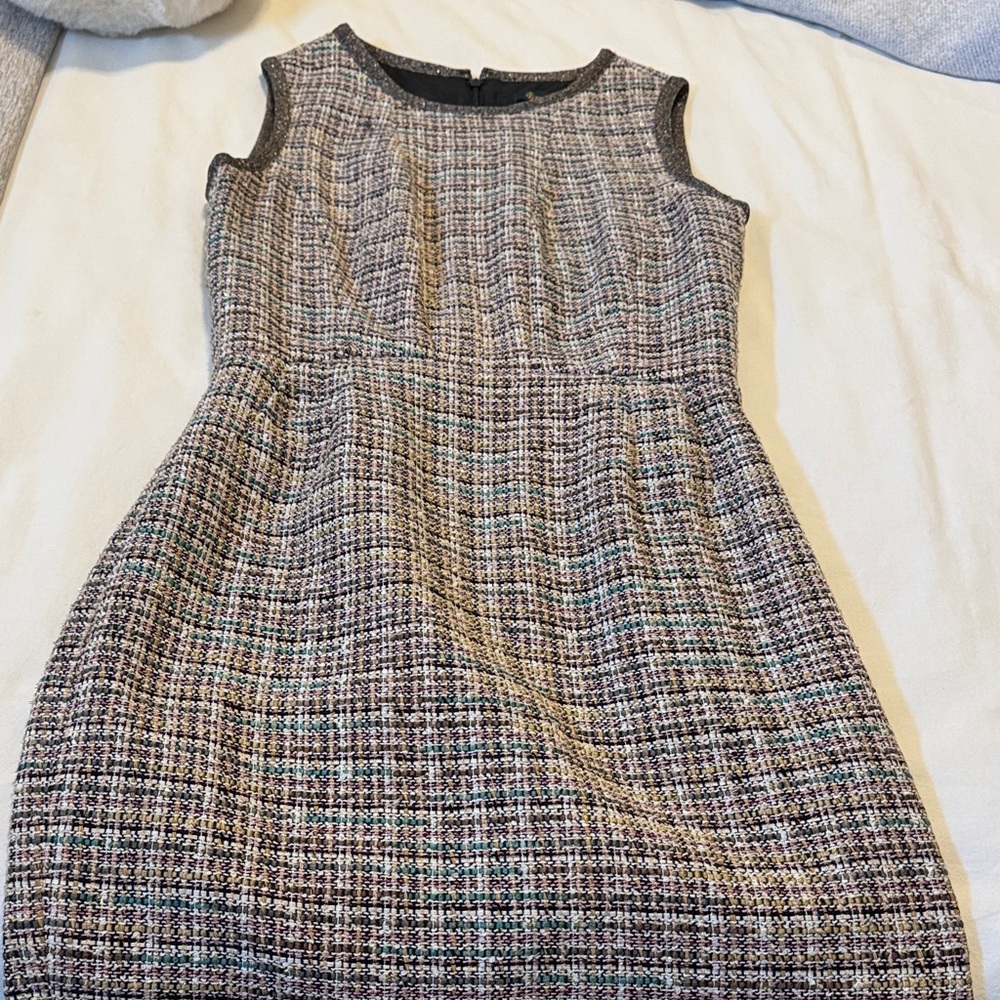 Brooks Brothers Black and Blue Tweed Mini Dress